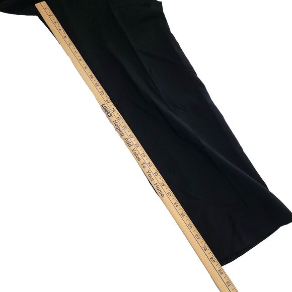 stella mccartney Straight Leg Wool trouser 46 Pants Black Creased Career US 14 - Picture 5 of 13